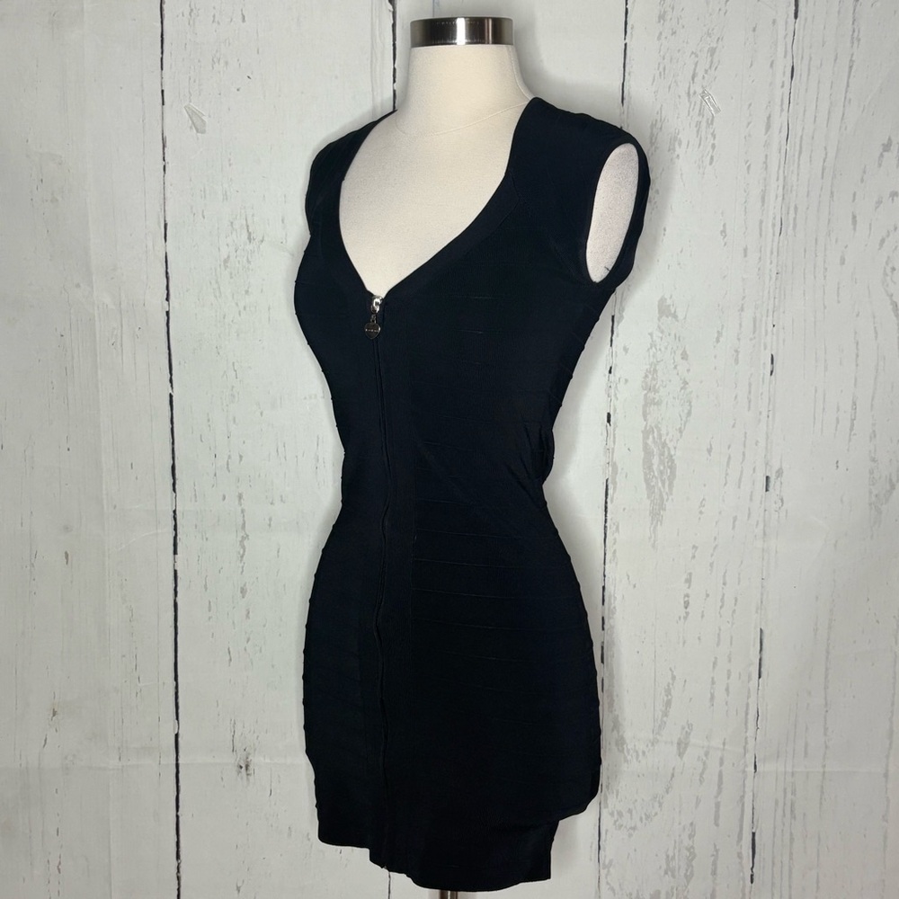Bebe Black Ribbed Knit Dress - Picture 4 of 8